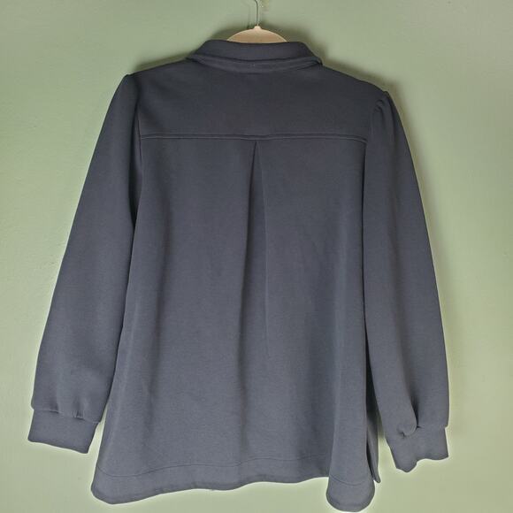 Joules Womens French Navy Rosalyn Half-Zip Sweatshirt Size 10 - Picture 2 of 8